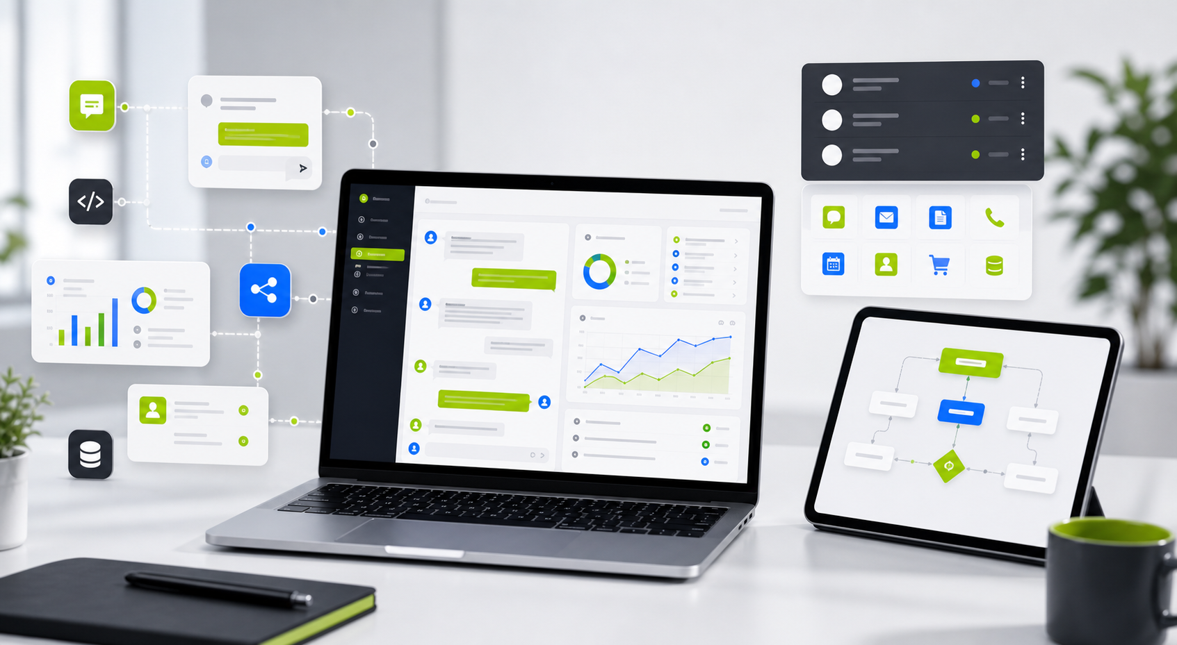 AI automation and chatbot workflow interface