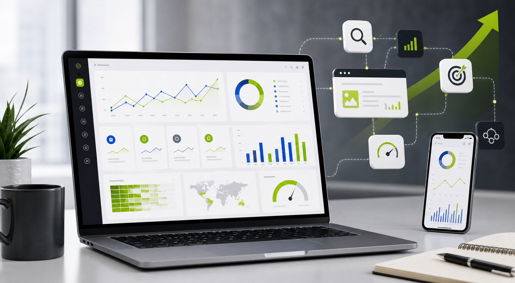 SEO and digital growth analytics dashboard